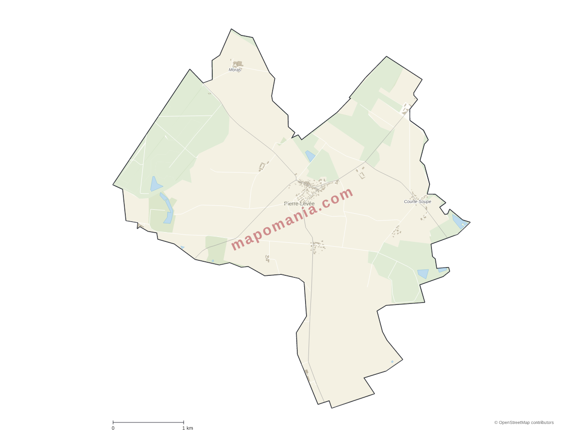 Carte de Pierre-Levée à personnaliser