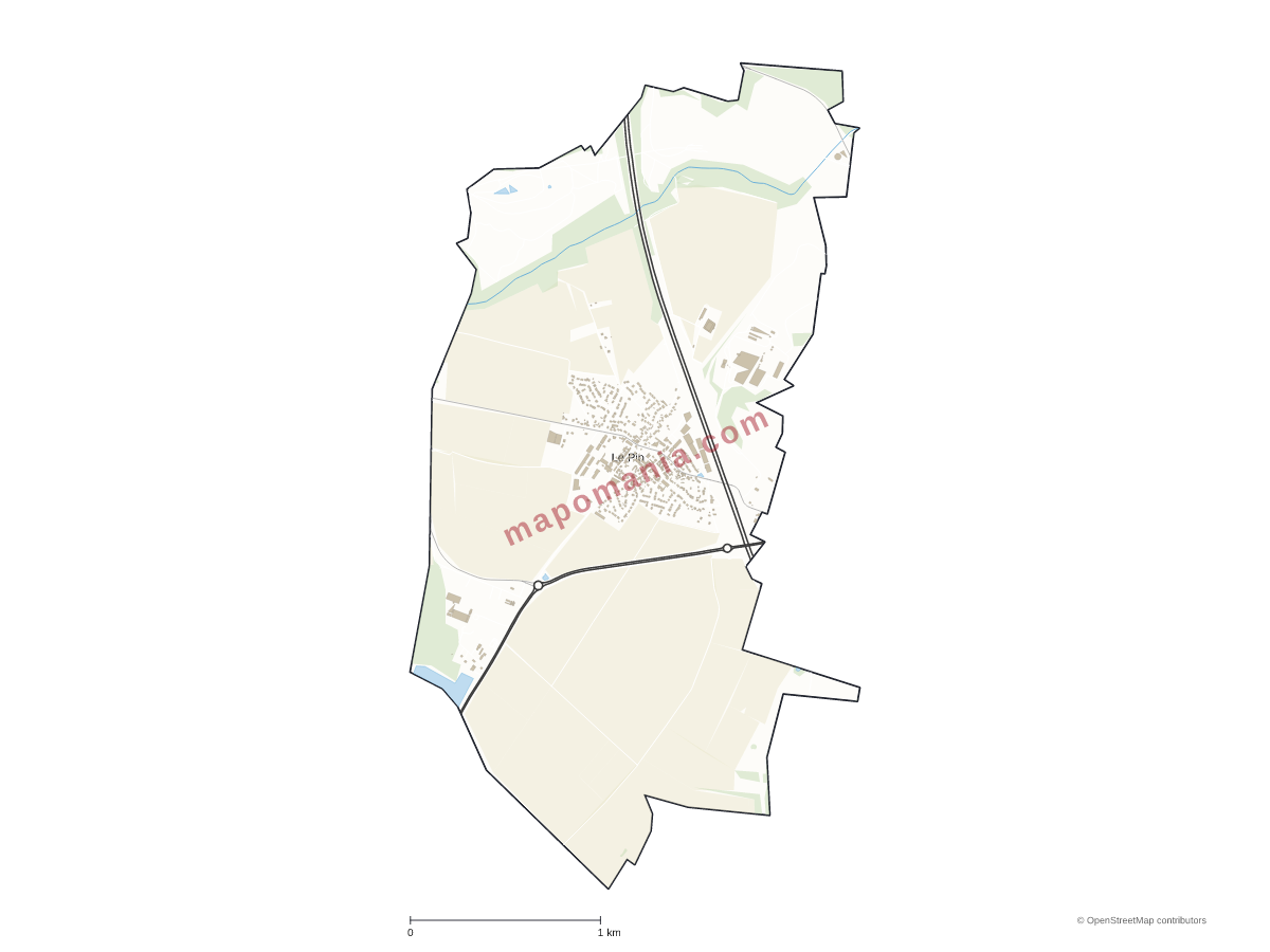 Carte de Le Pin à personnaliser