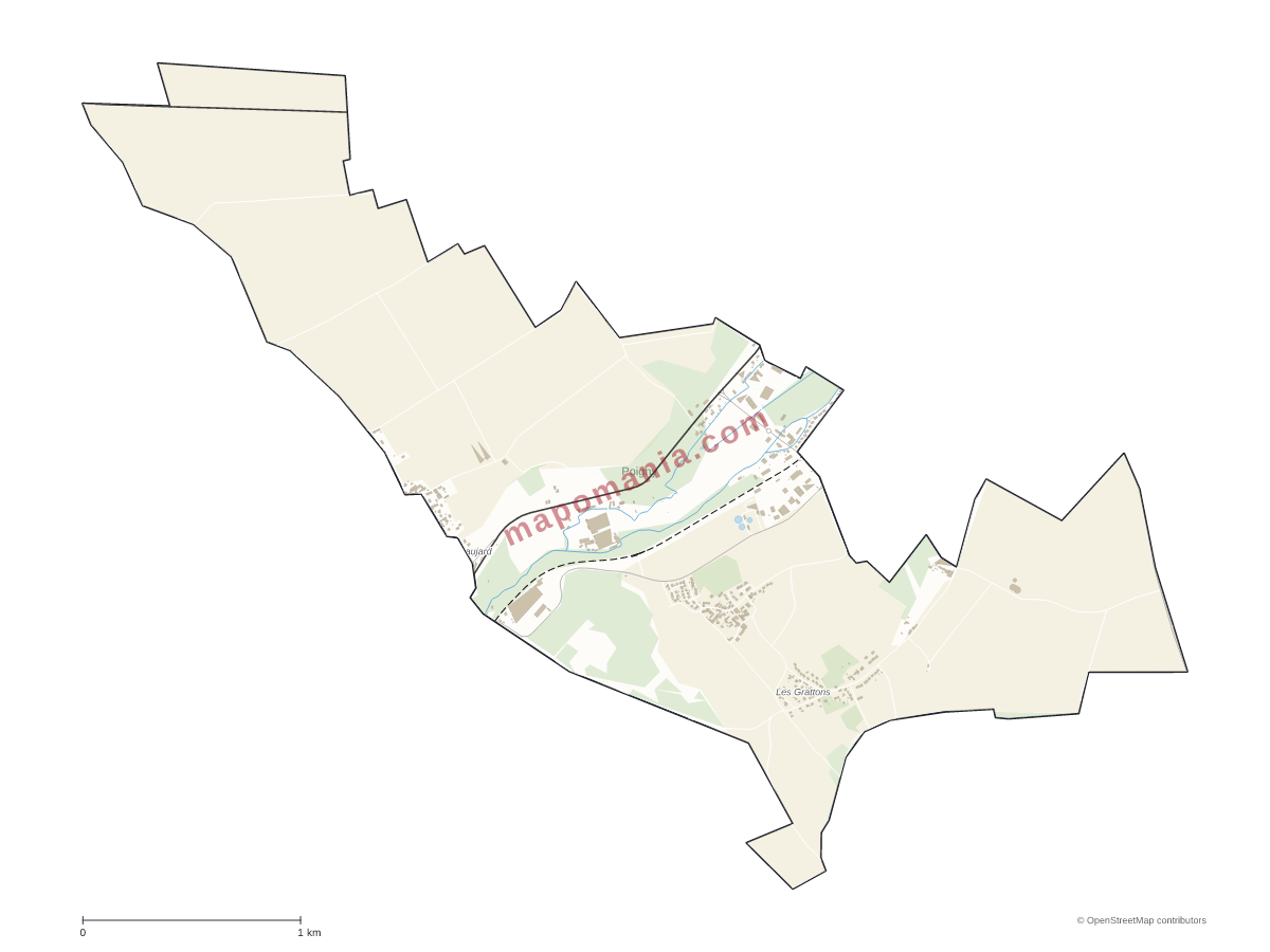 Carte de Poigny à personnaliser