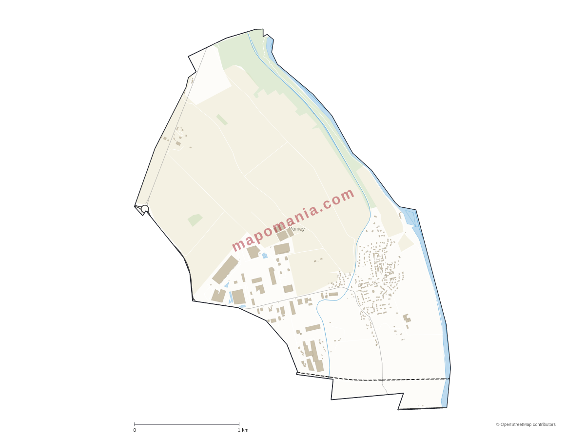 Carte de Poincy à personnaliser