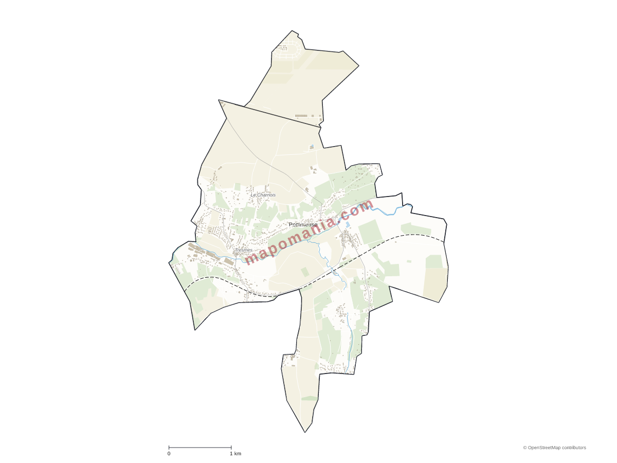 Carte de Pommeuse à personnaliser