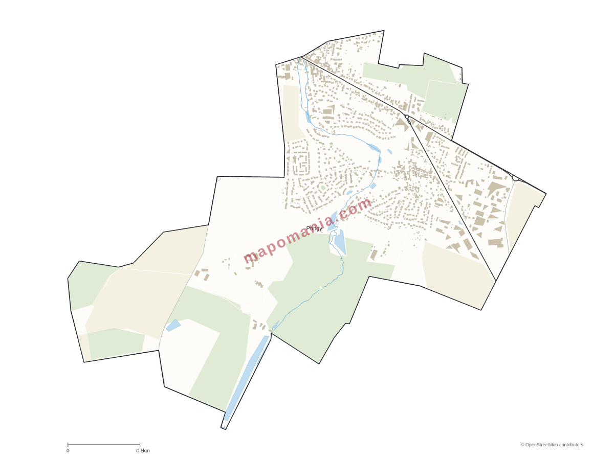 Carte de Pringy à personnaliser