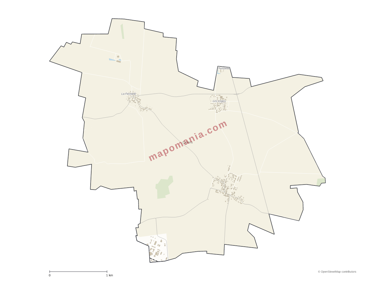 Carte de Quiers à personnaliser