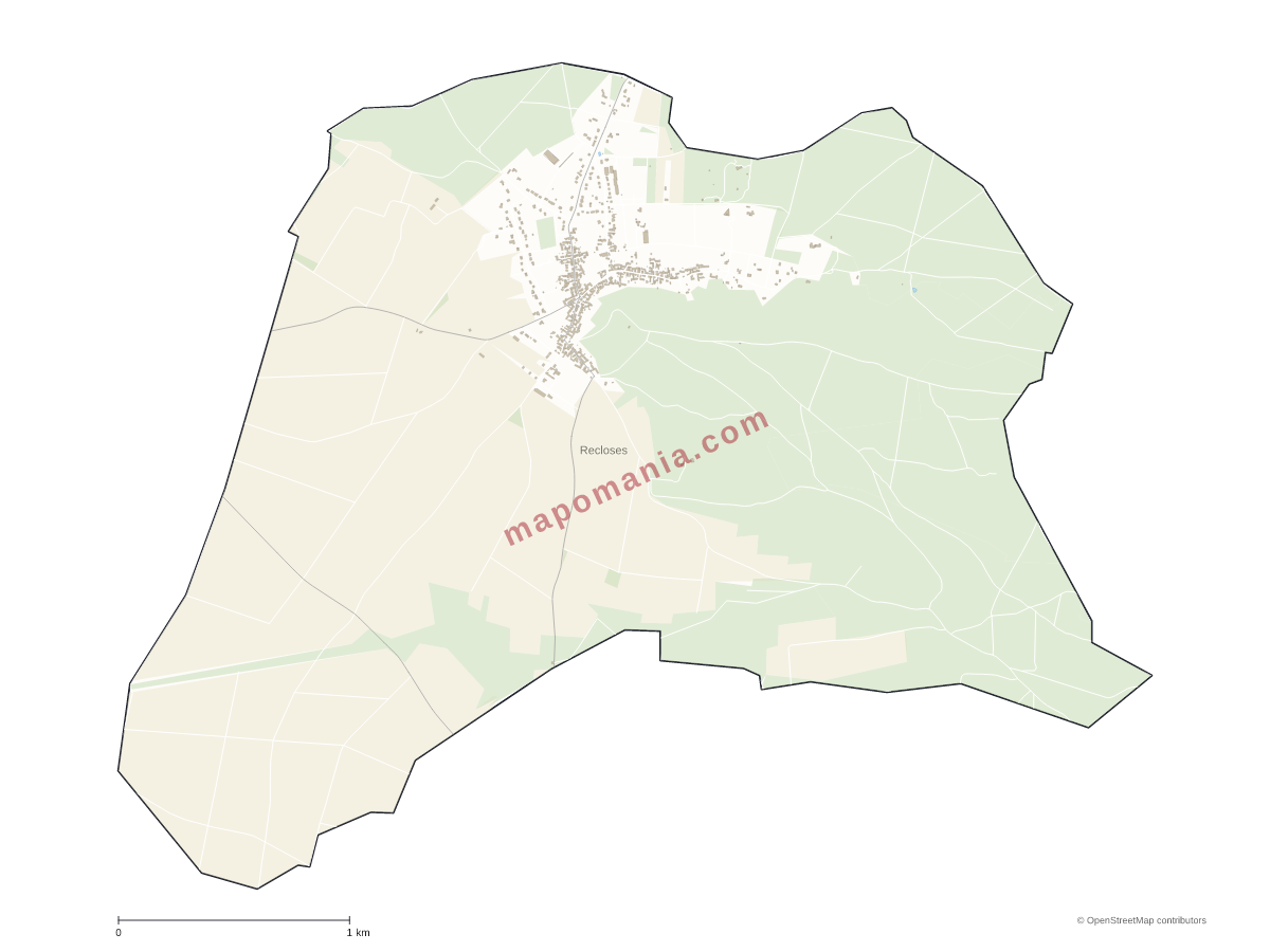 Carte de Recloses à personnaliser