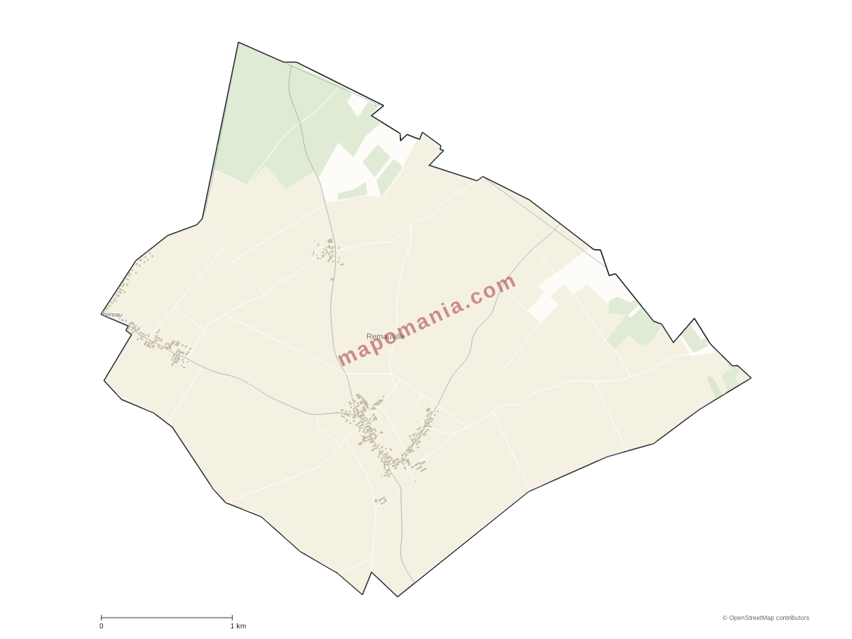 Carte de Remauville à personnaliser