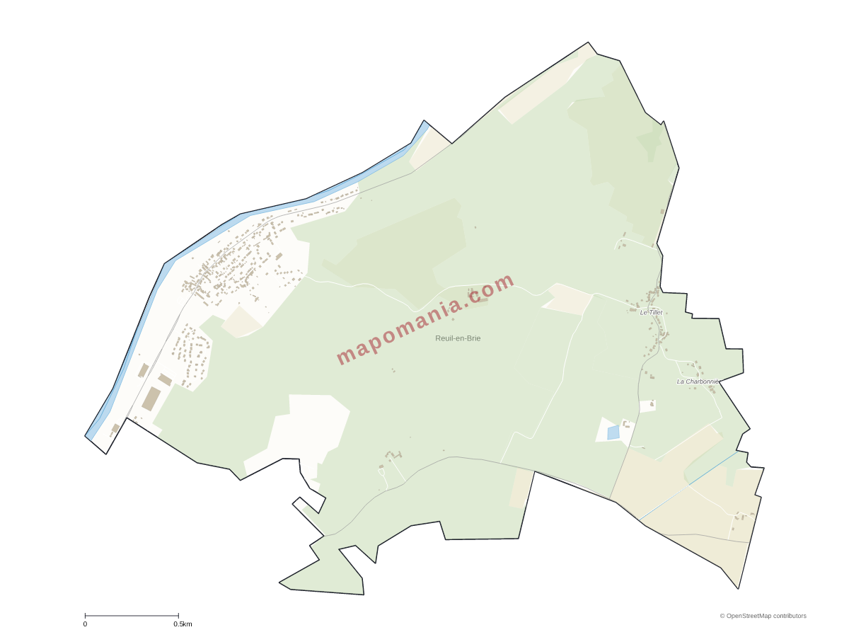 Carte de Reuil-en-Brie à personnaliser