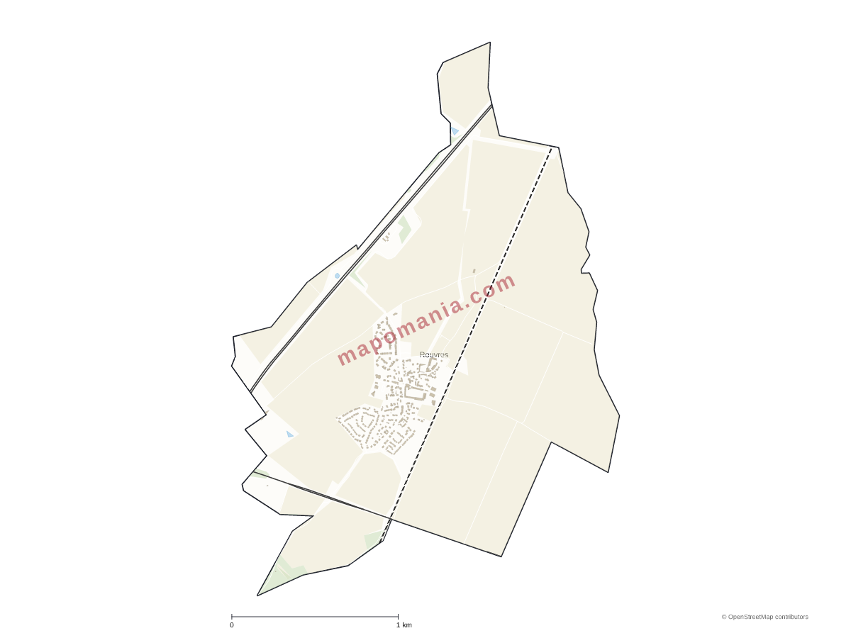 Carte de Rouvres à personnaliser