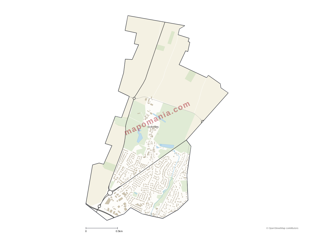 Carte de Rubelles à personnaliser