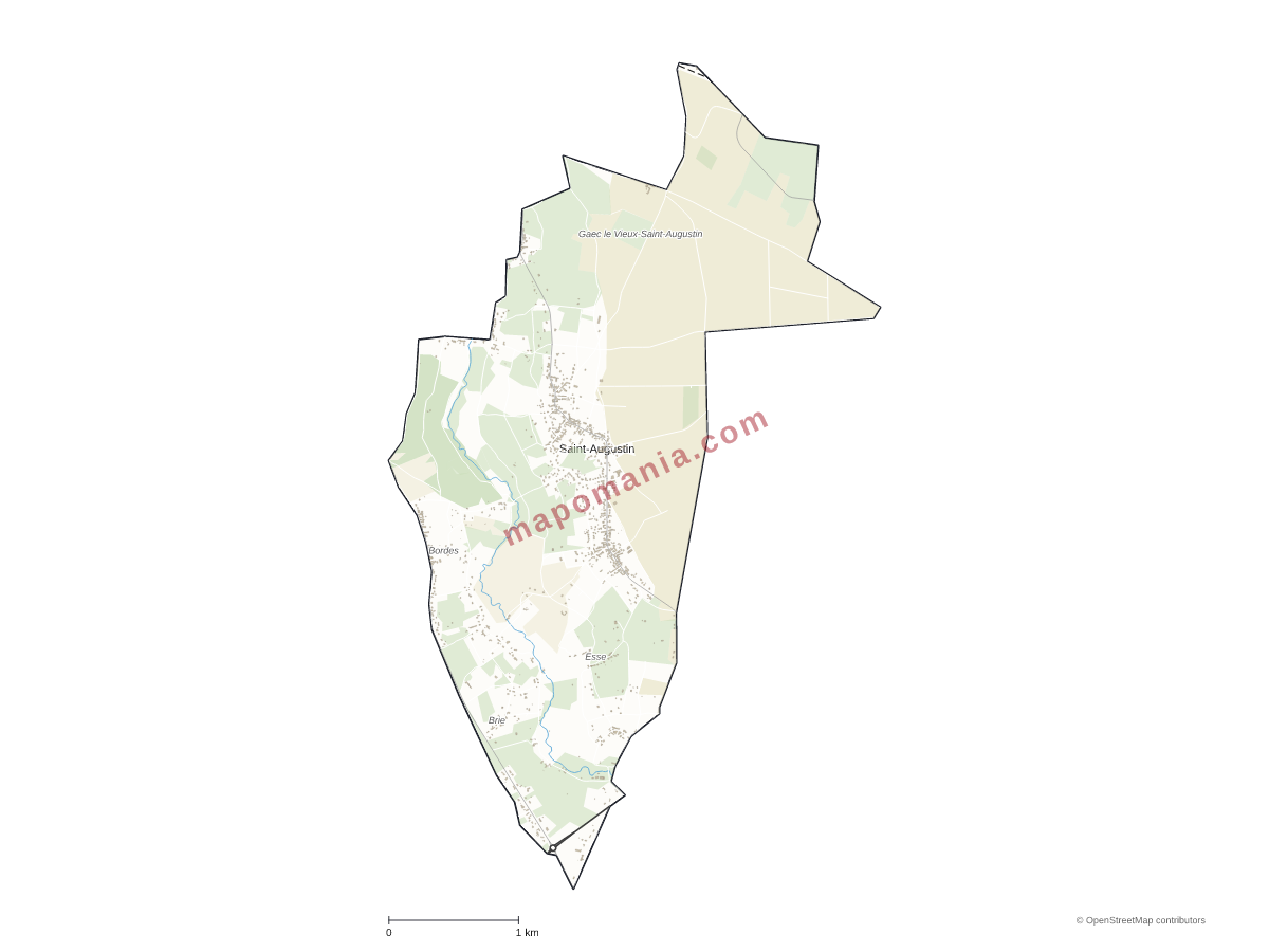 Carte de Saint-Augustin à personnaliser