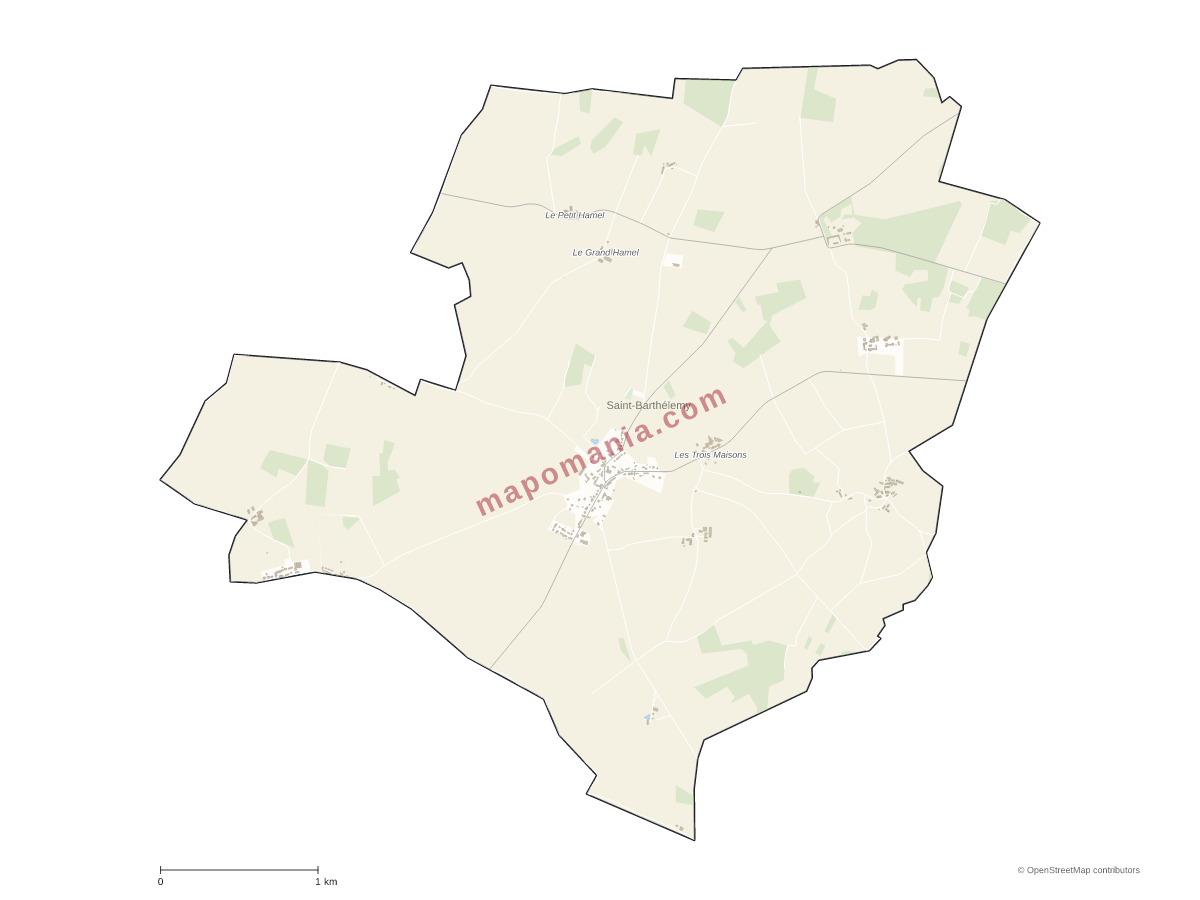 Carte de Saint-Barthélemy à personnaliser