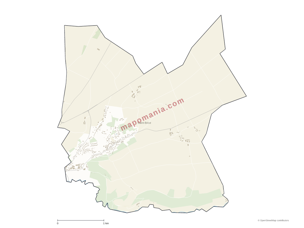 Carte de Saint-Brice à personnaliser