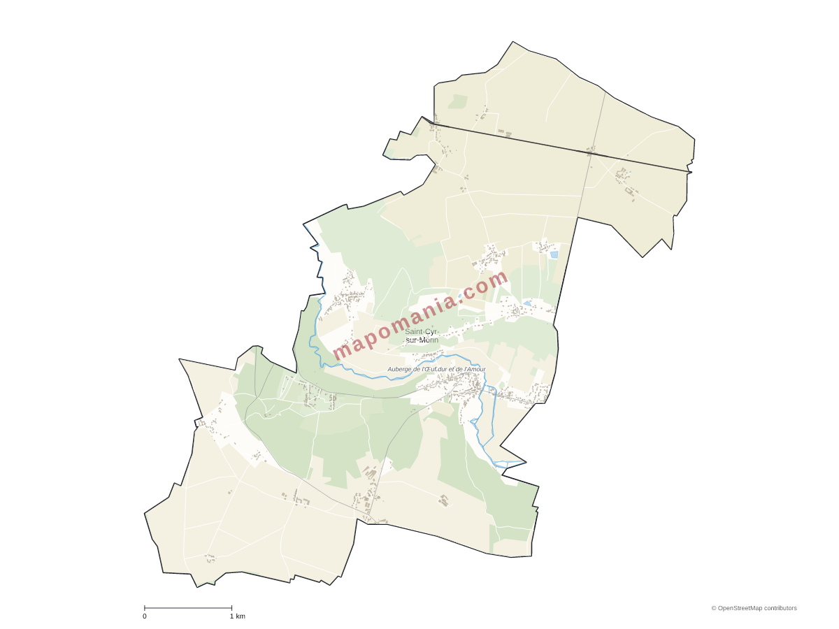 Carte de Saint-Cyr-sur-Morin à personnaliser