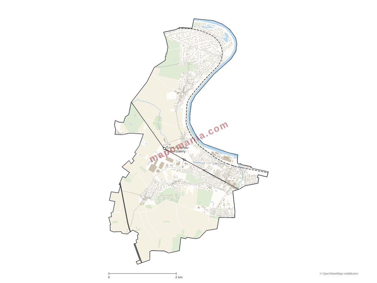 Carte de Saint-Fargeau-Ponthierry à personnaliser