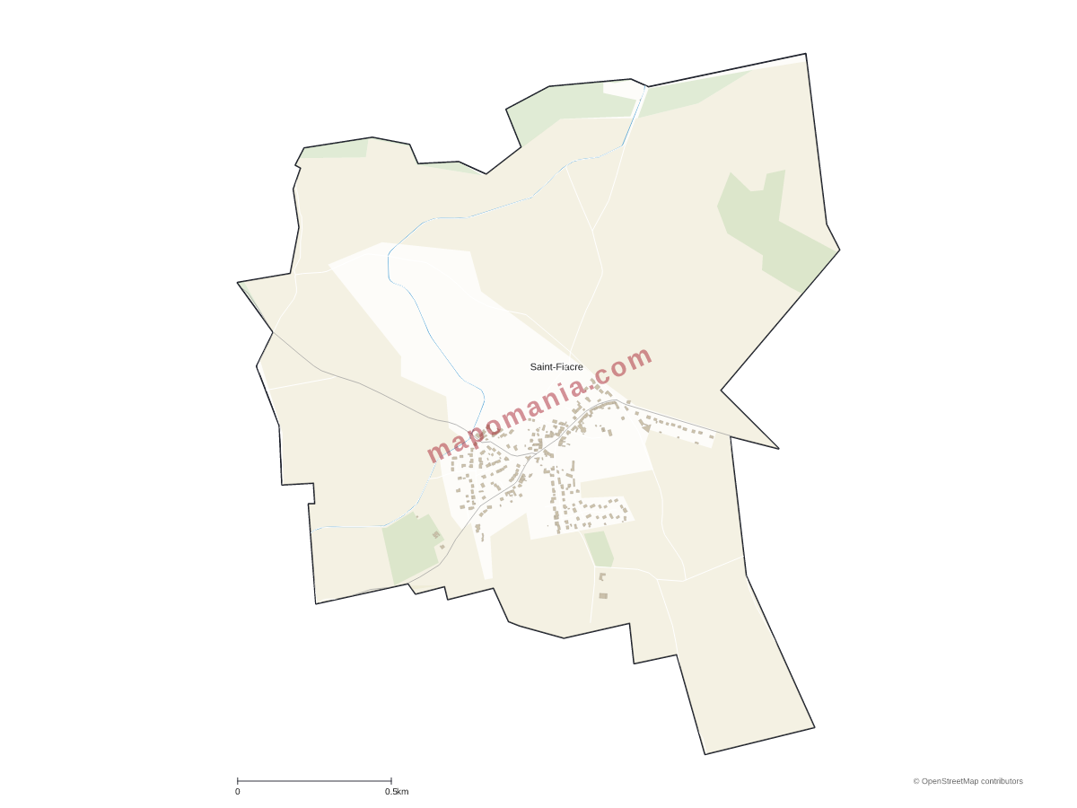 Carte de Saint-Fiacre à personnaliser