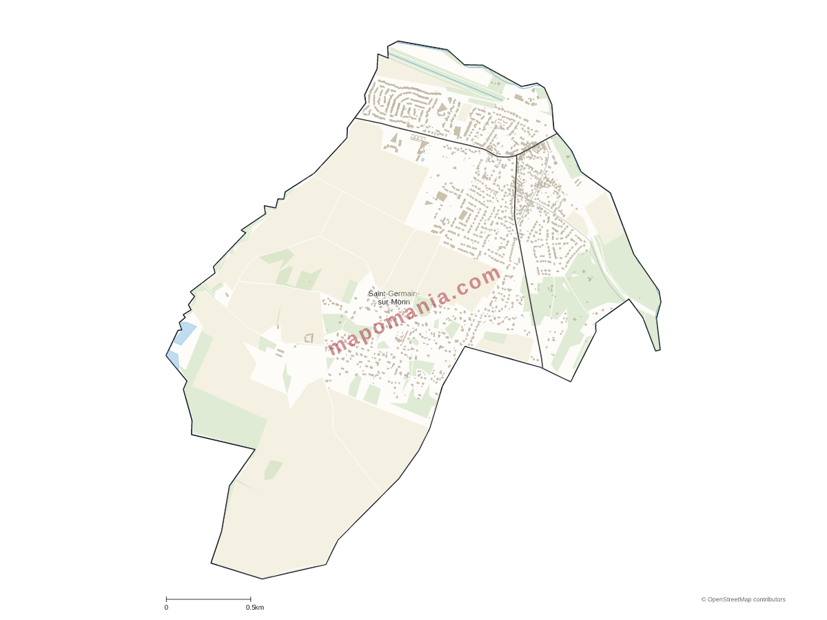 Carte de Saint-Germain-sur-Morin à personnaliser