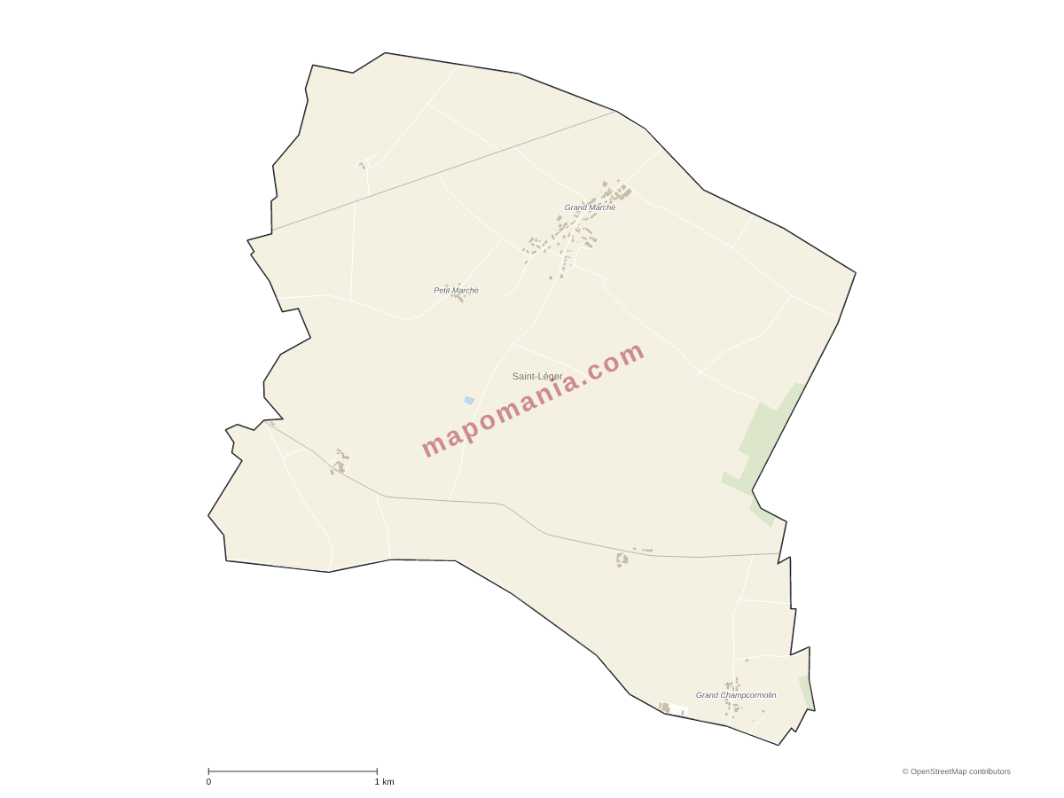 Carte de Saint-Léger à personnaliser
