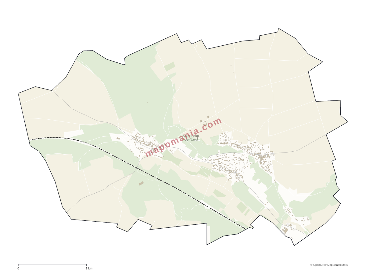 Carte de Saint-Loup-de-Naud à personnaliser