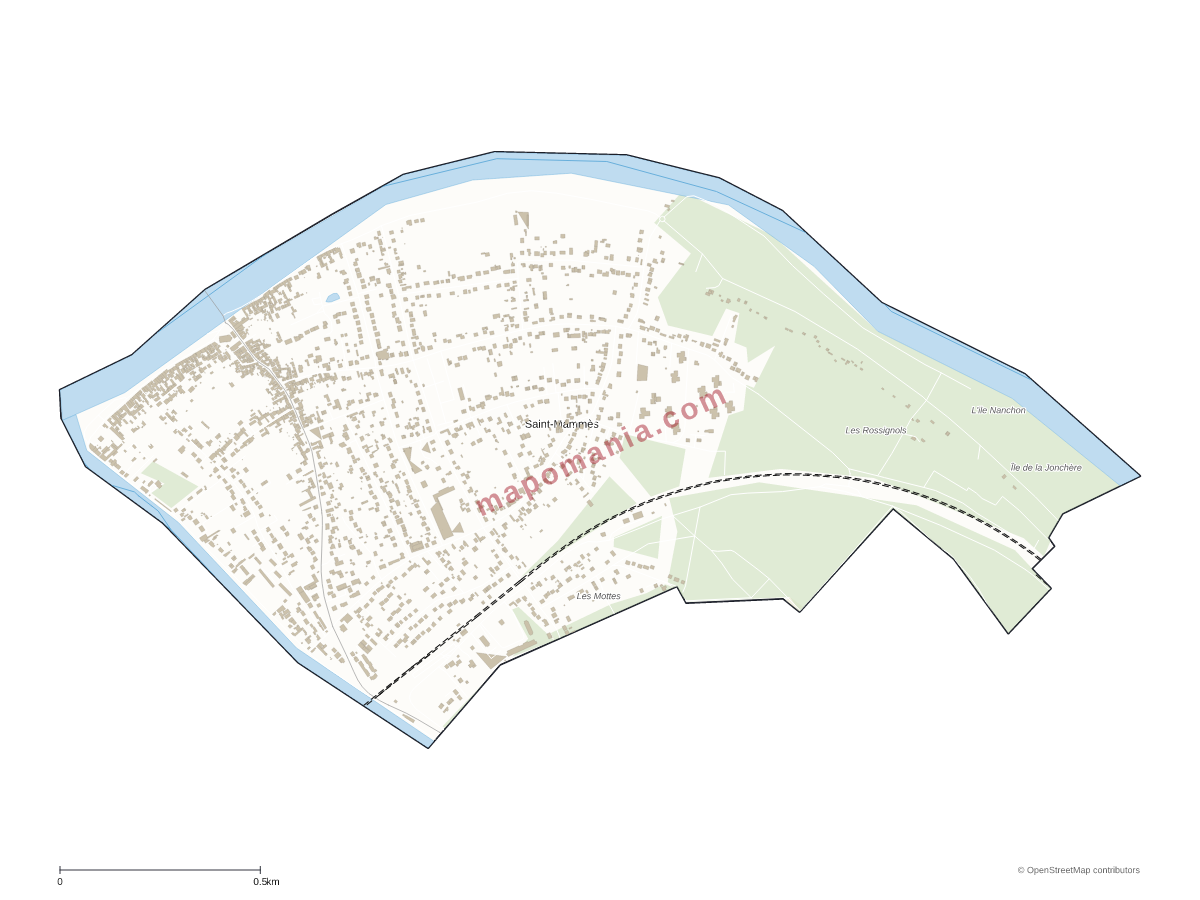 Carte de Saint-Mammès à personnaliser