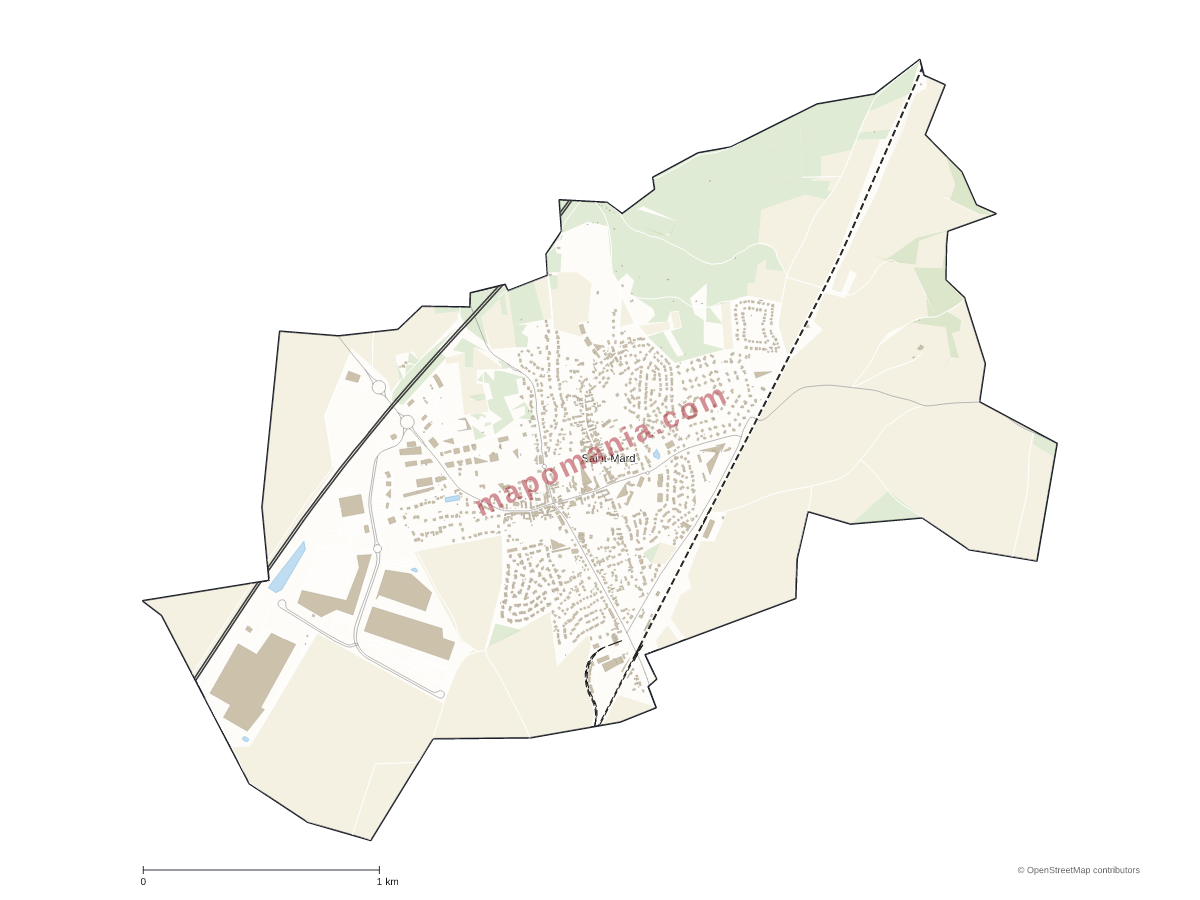 Carte de Saint-Mard à personnaliser