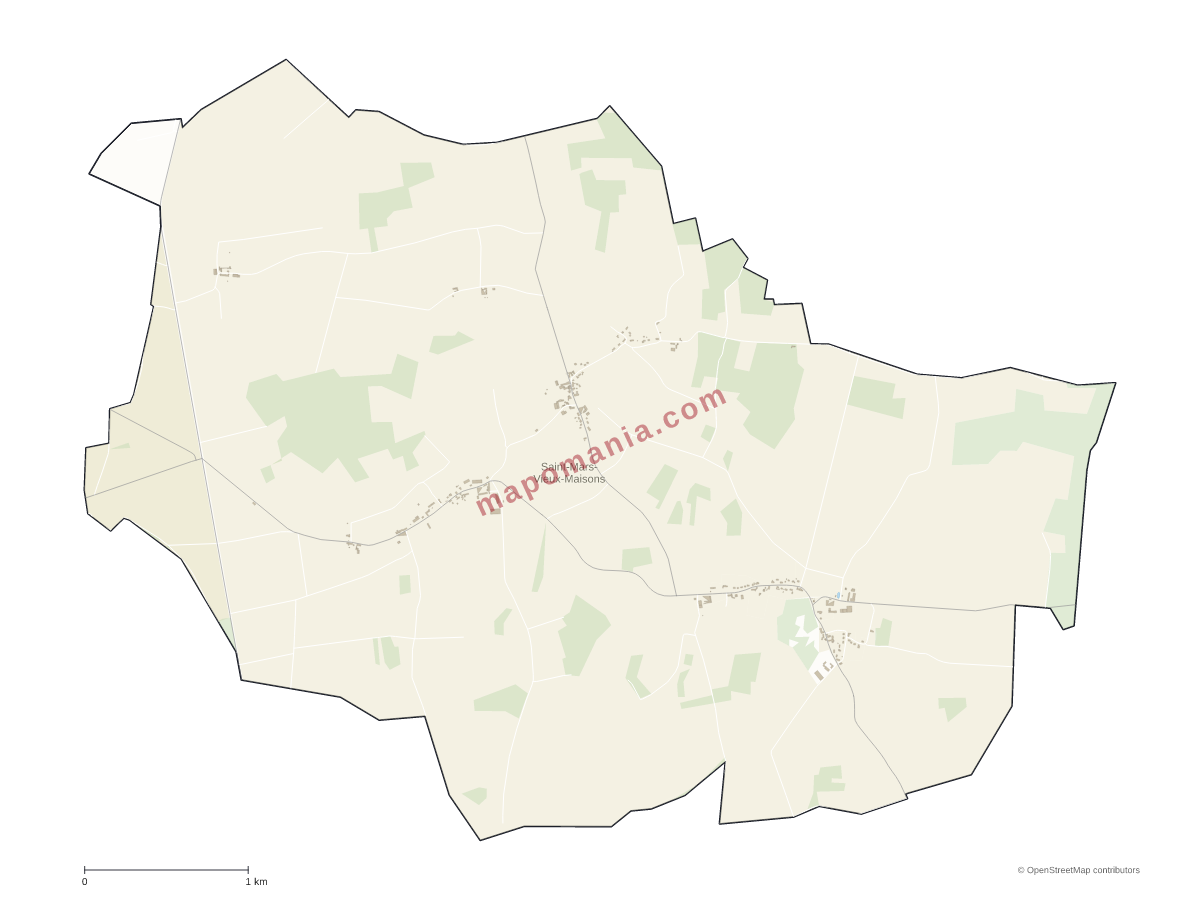 Carte de Saint-Mars-Vieux-Maisons à personnaliser