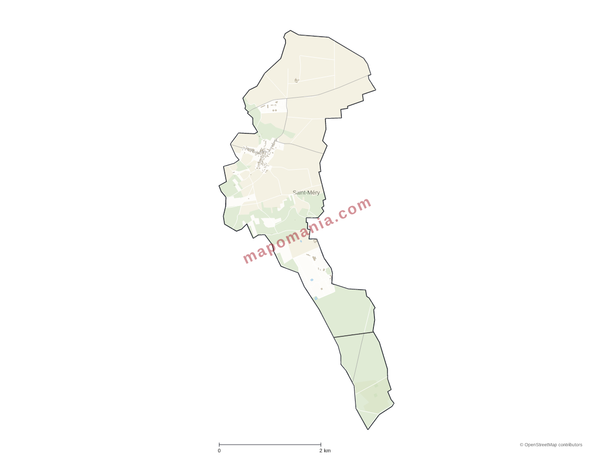 Carte de Saint-Méry à personnaliser