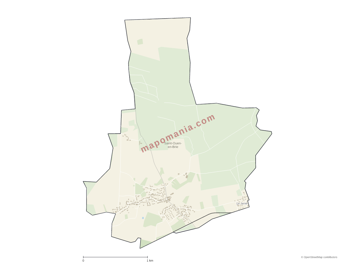 Carte de Saint-Ouen-en-Brie à personnaliser