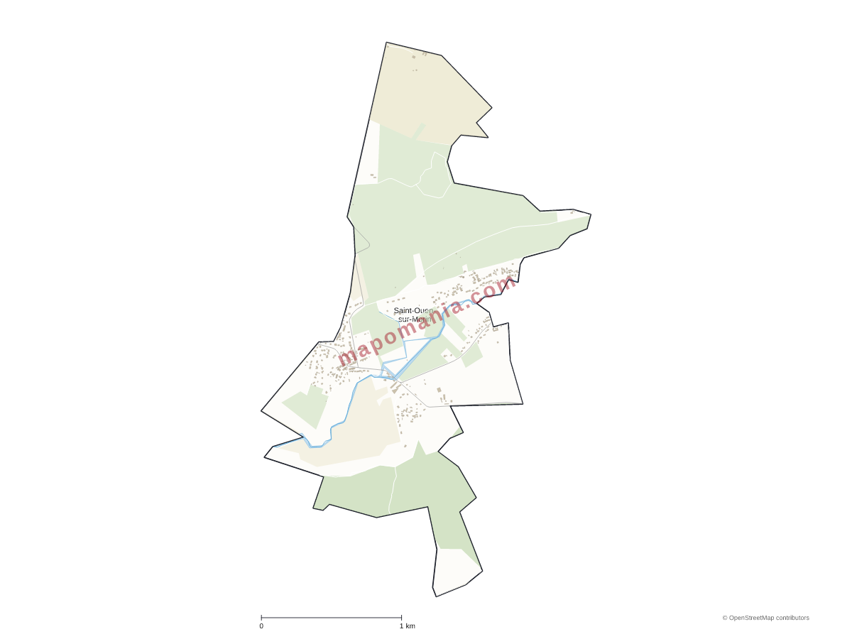 Carte de Saint-Ouen-sur-Morin à personnaliser