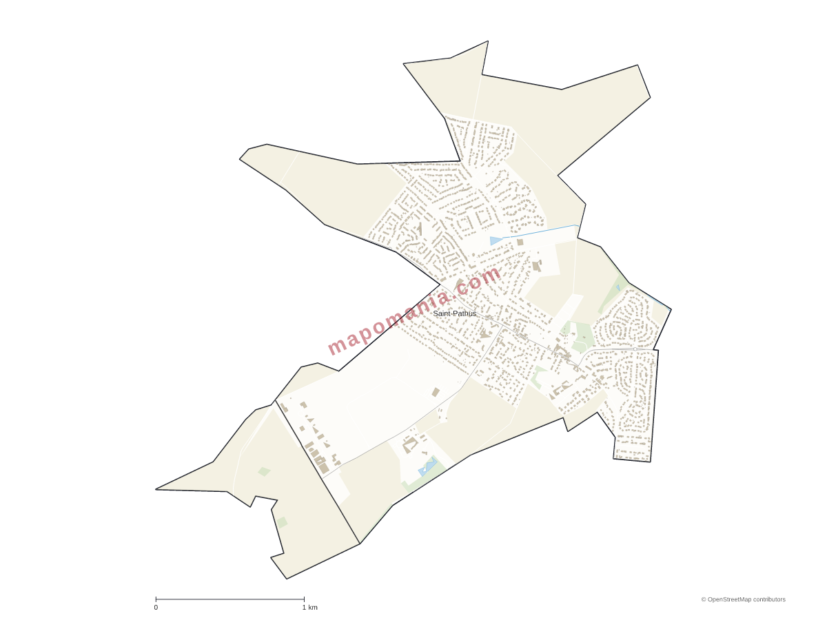 Carte de Saint-Pathus à personnaliser