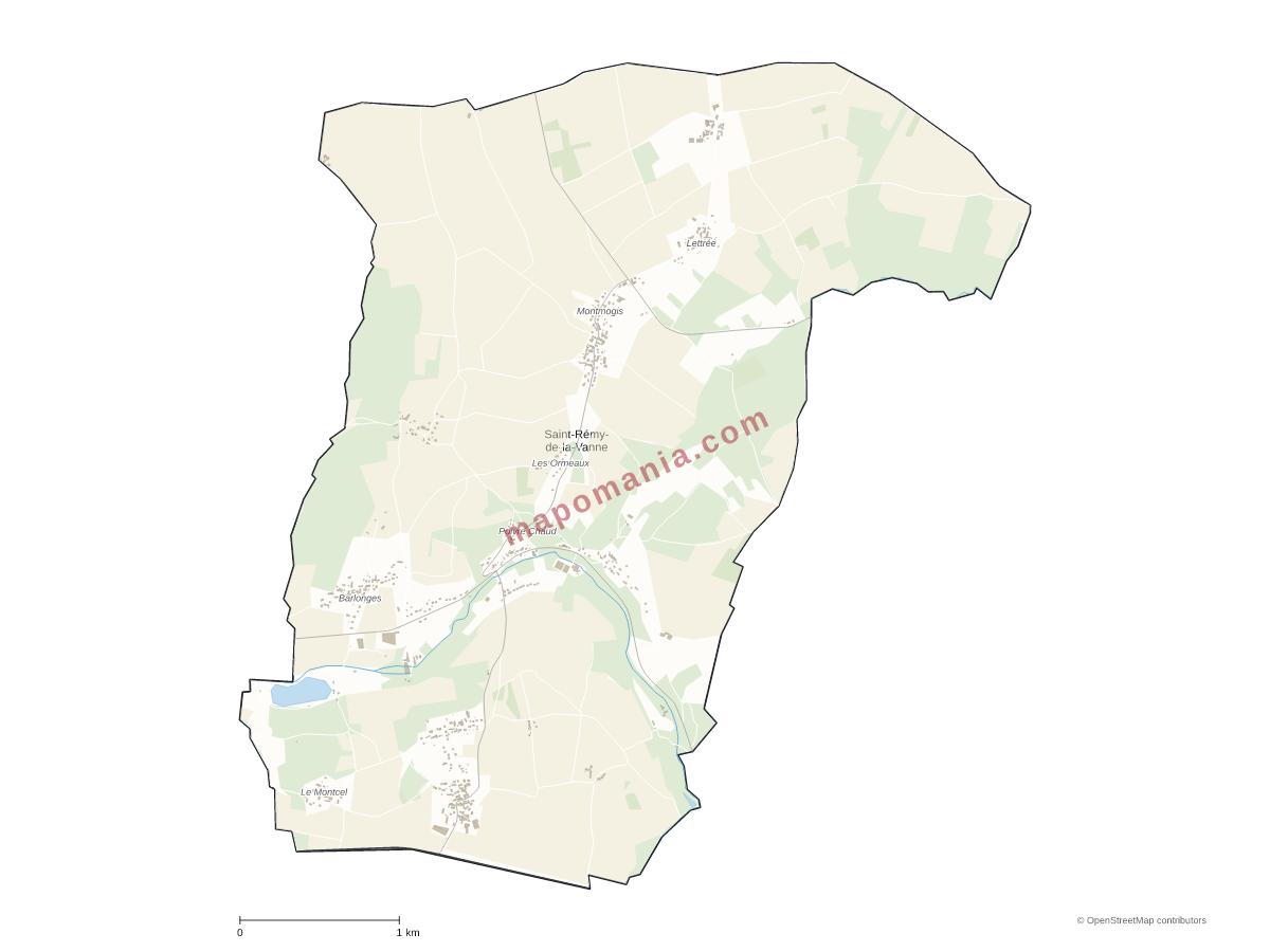 Carte de Saint-Rémy-de-la-Vanne à personnaliser