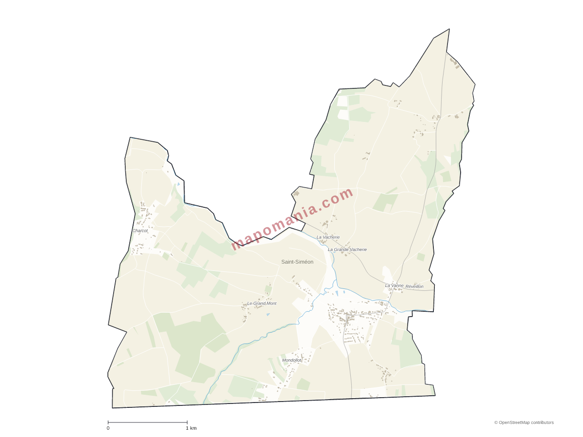 Carte de Saint-Siméon à personnaliser