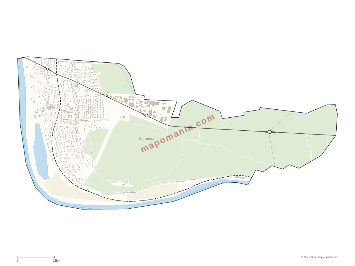 Carte de Samoreau à personnaliser
