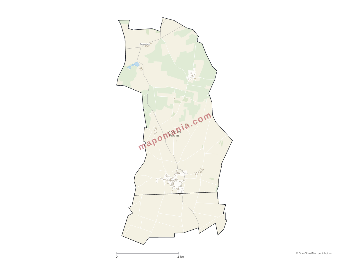 Carte de Sancy-lès-Provins à personnaliser