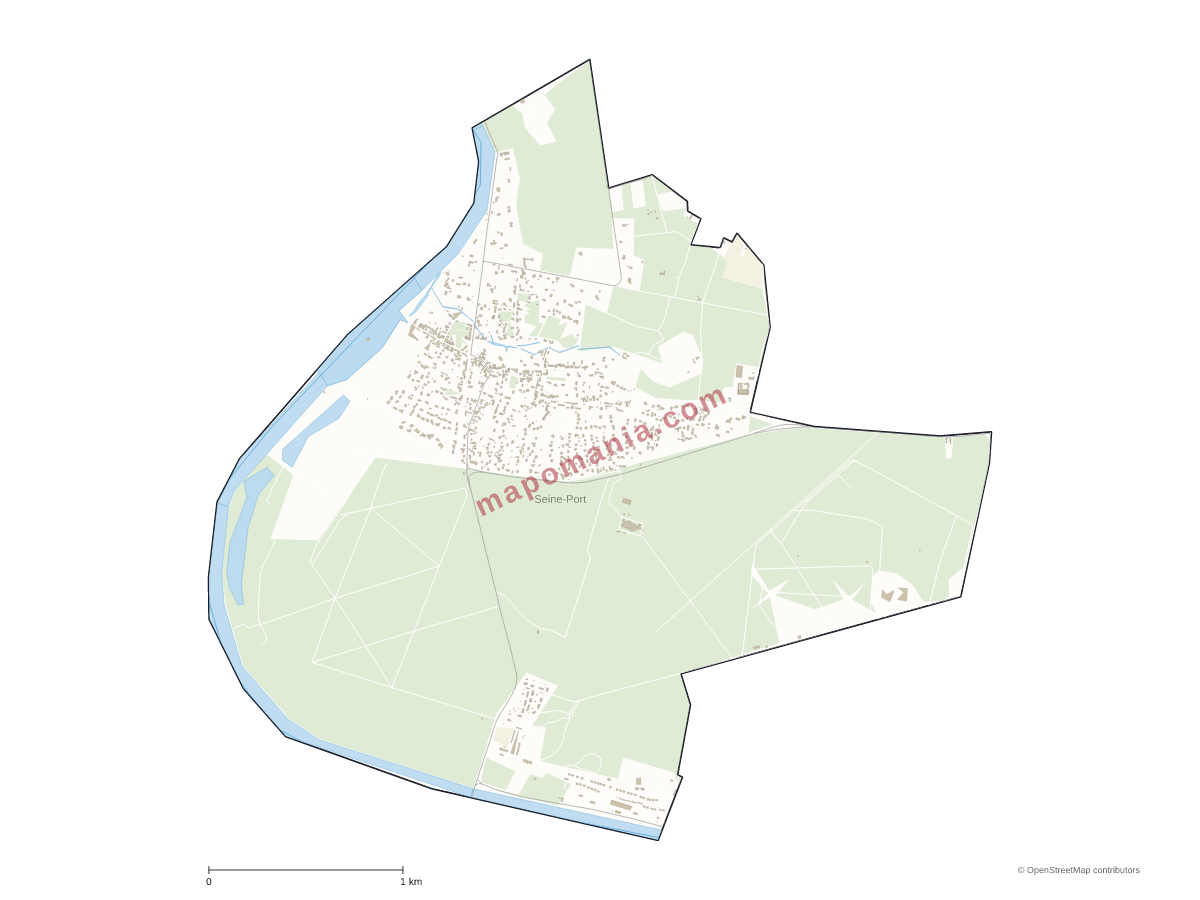 Carte de Seine-Port à personnaliser