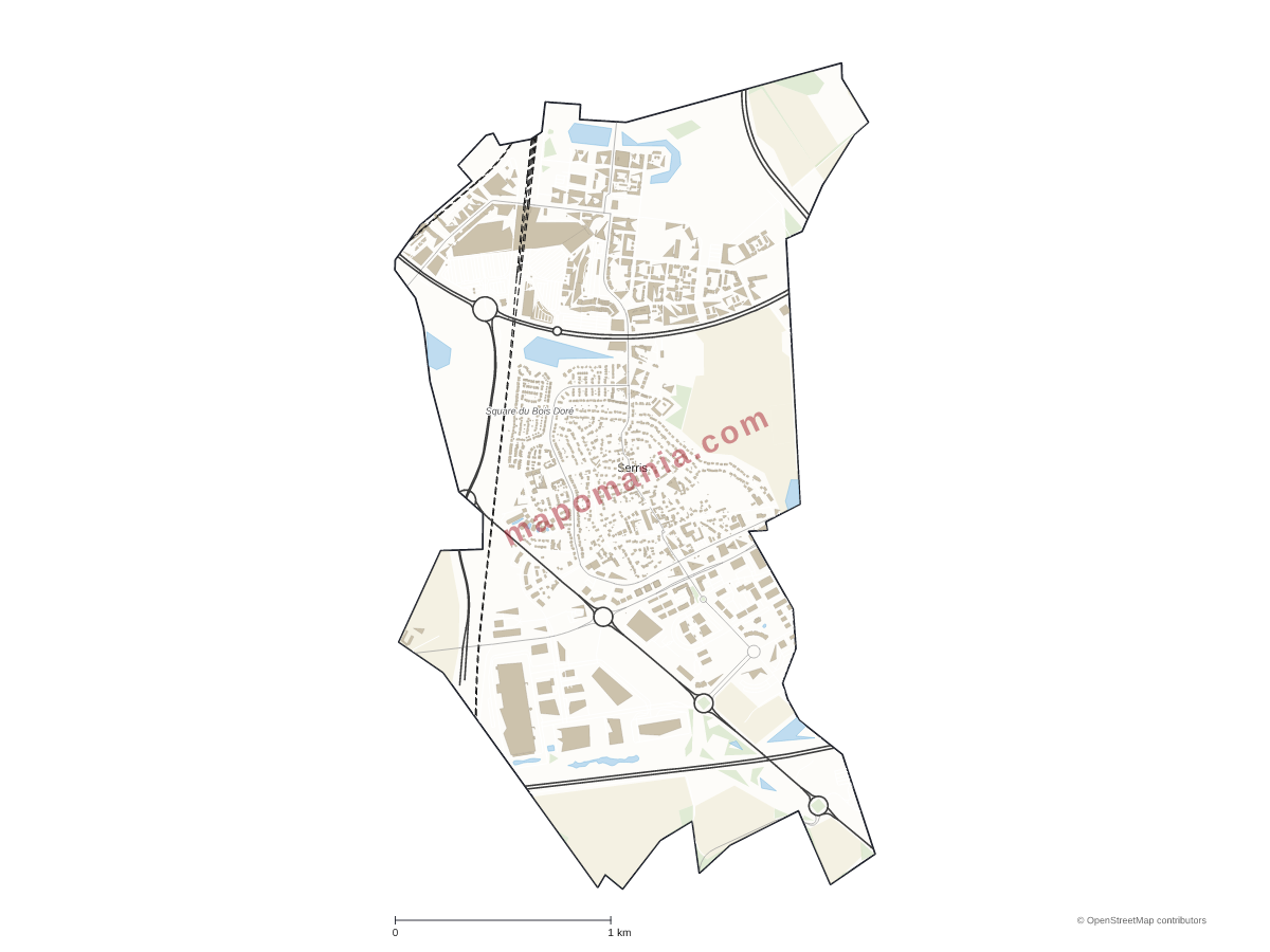 Carte de Serris à personnaliser