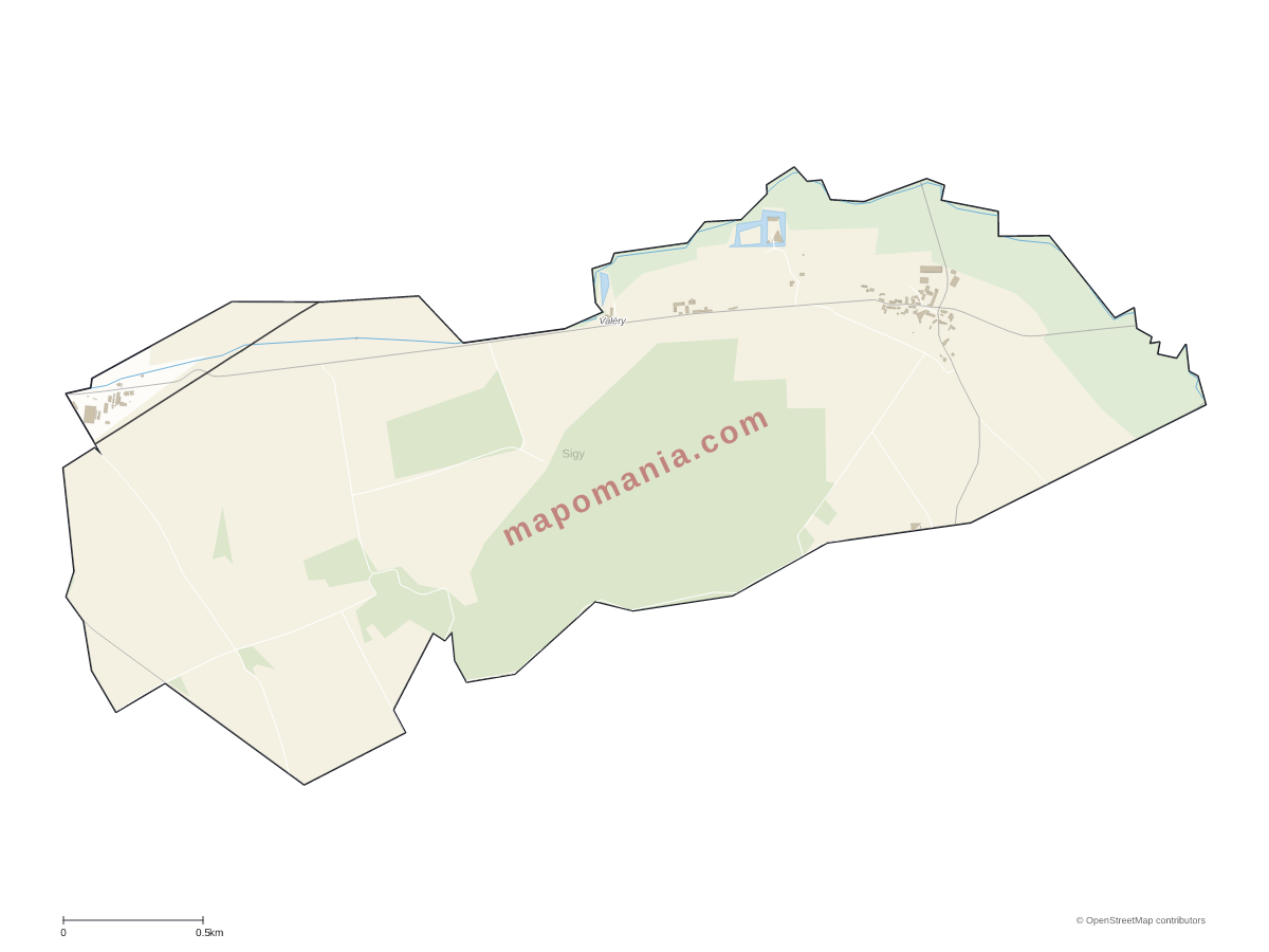 Carte de Sigy à personnaliser
