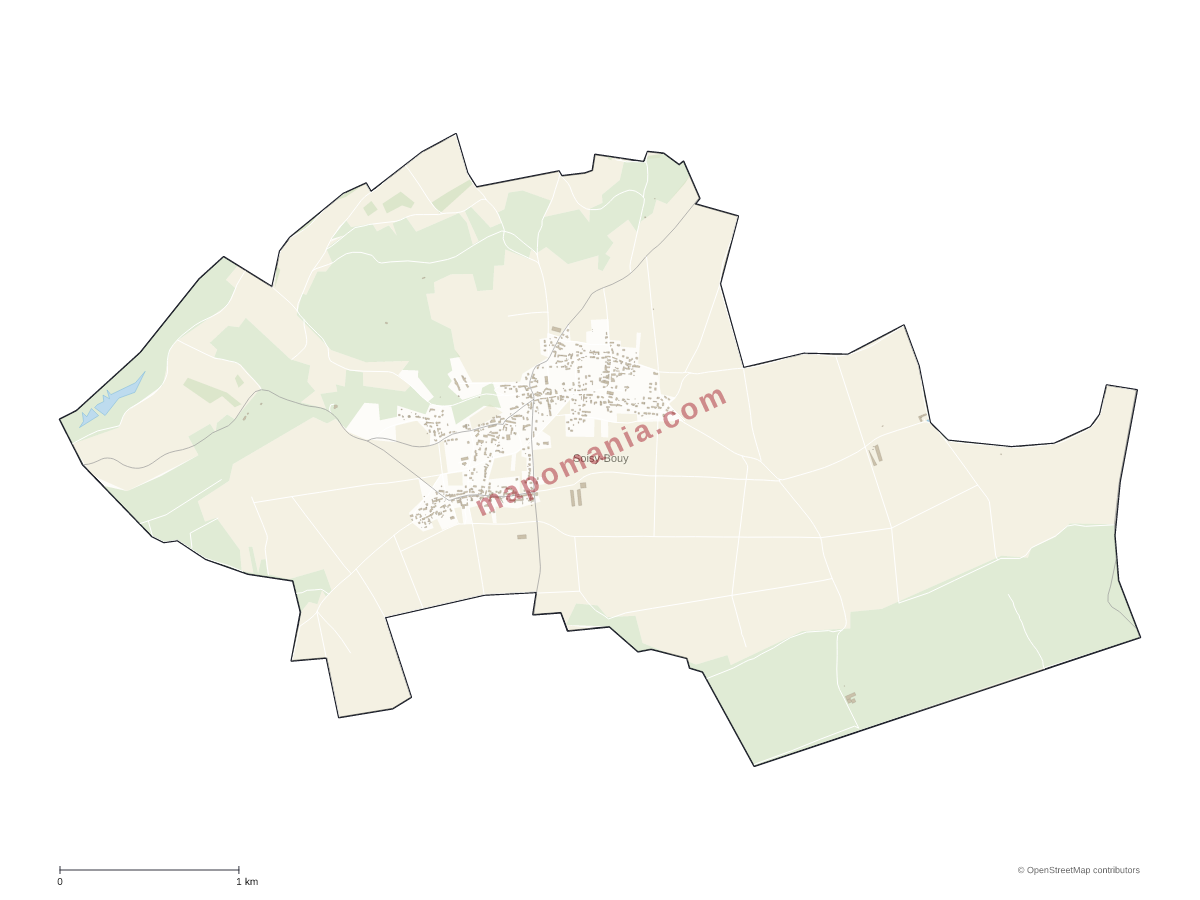 Carte de Soisy-Bouy à personnaliser