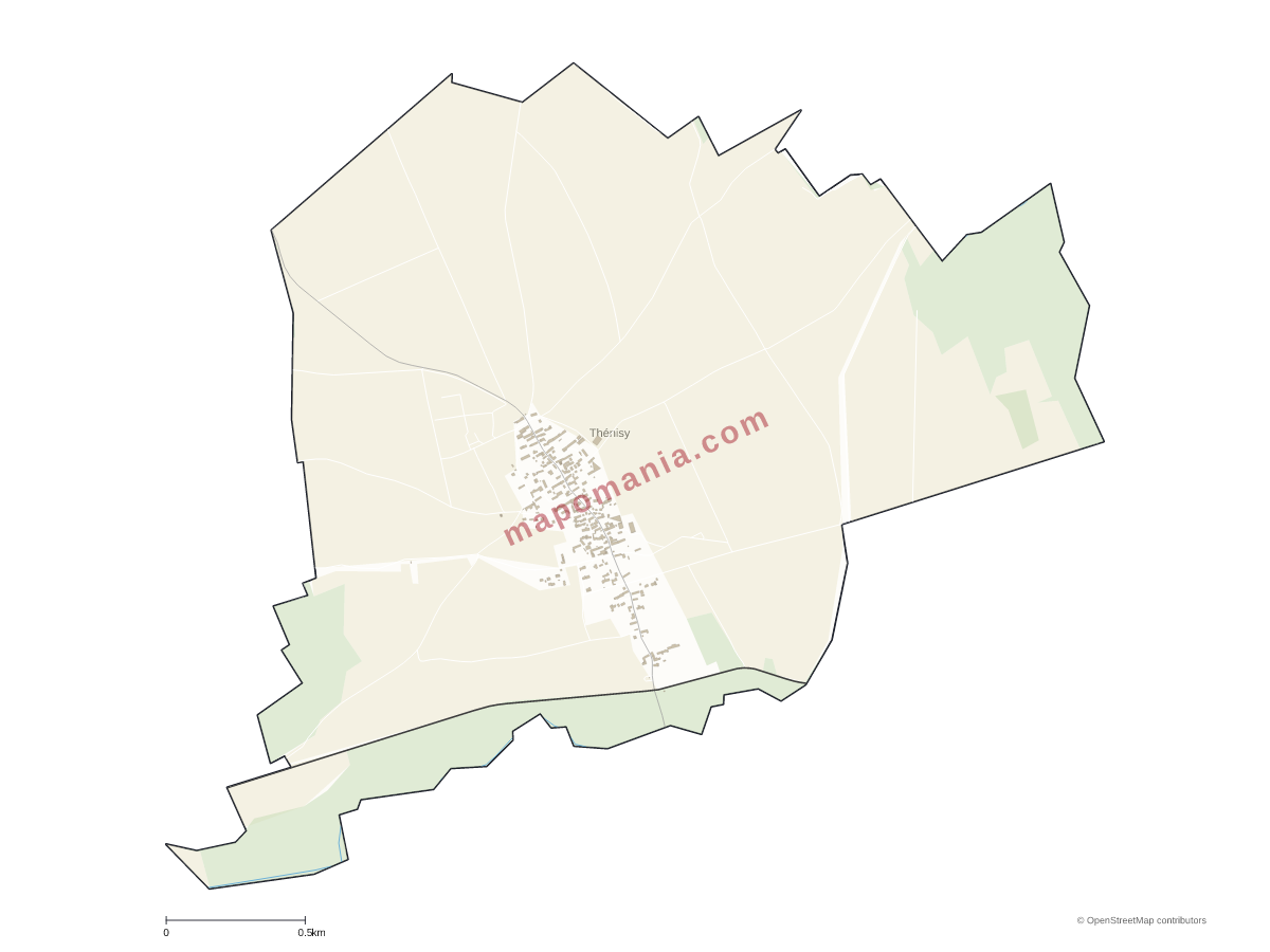Carte de Thénisy à personnaliser