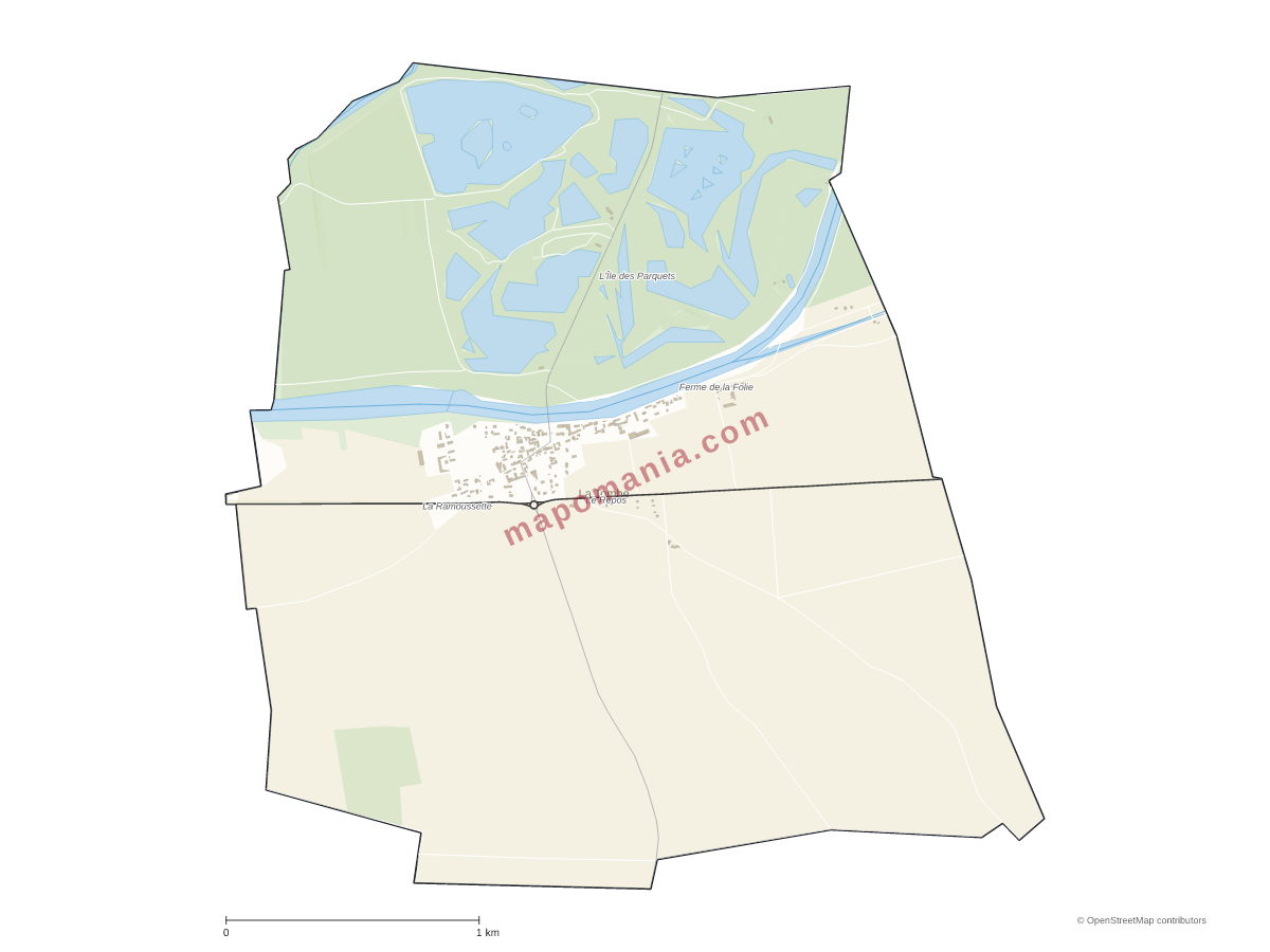 Carte de La Tombe à personnaliser