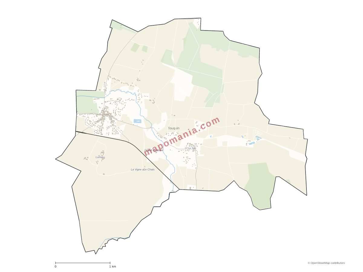 Carte de Touquin à personnaliser