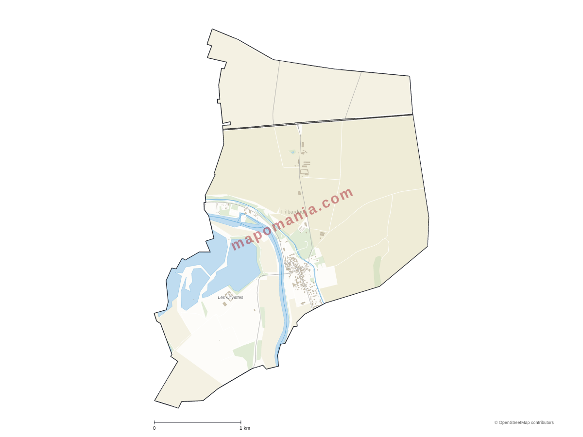 Carte de Trilbardou à personnaliser