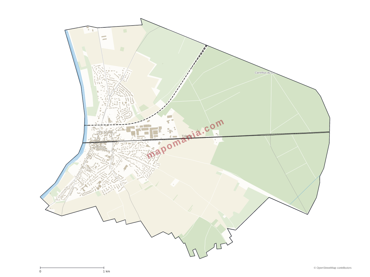 Carte de Trilport à personnaliser