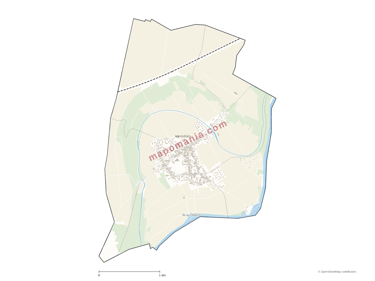 Carte de Varreddes à personnaliser