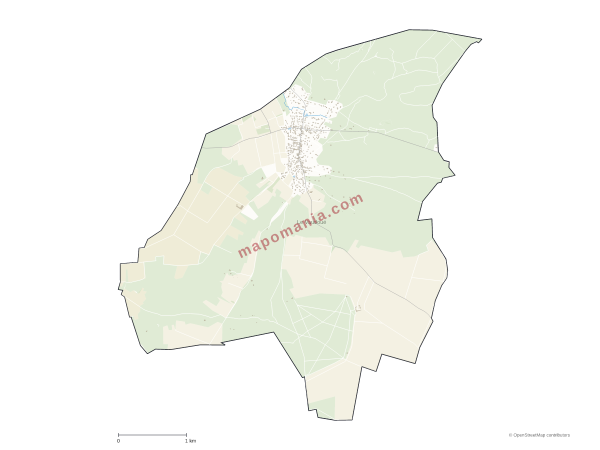 Carte de Le Vaudoué à personnaliser