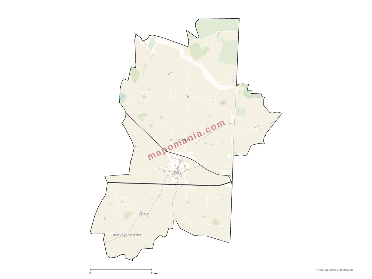 Carte de Vaudoy-en-Brie à personnaliser