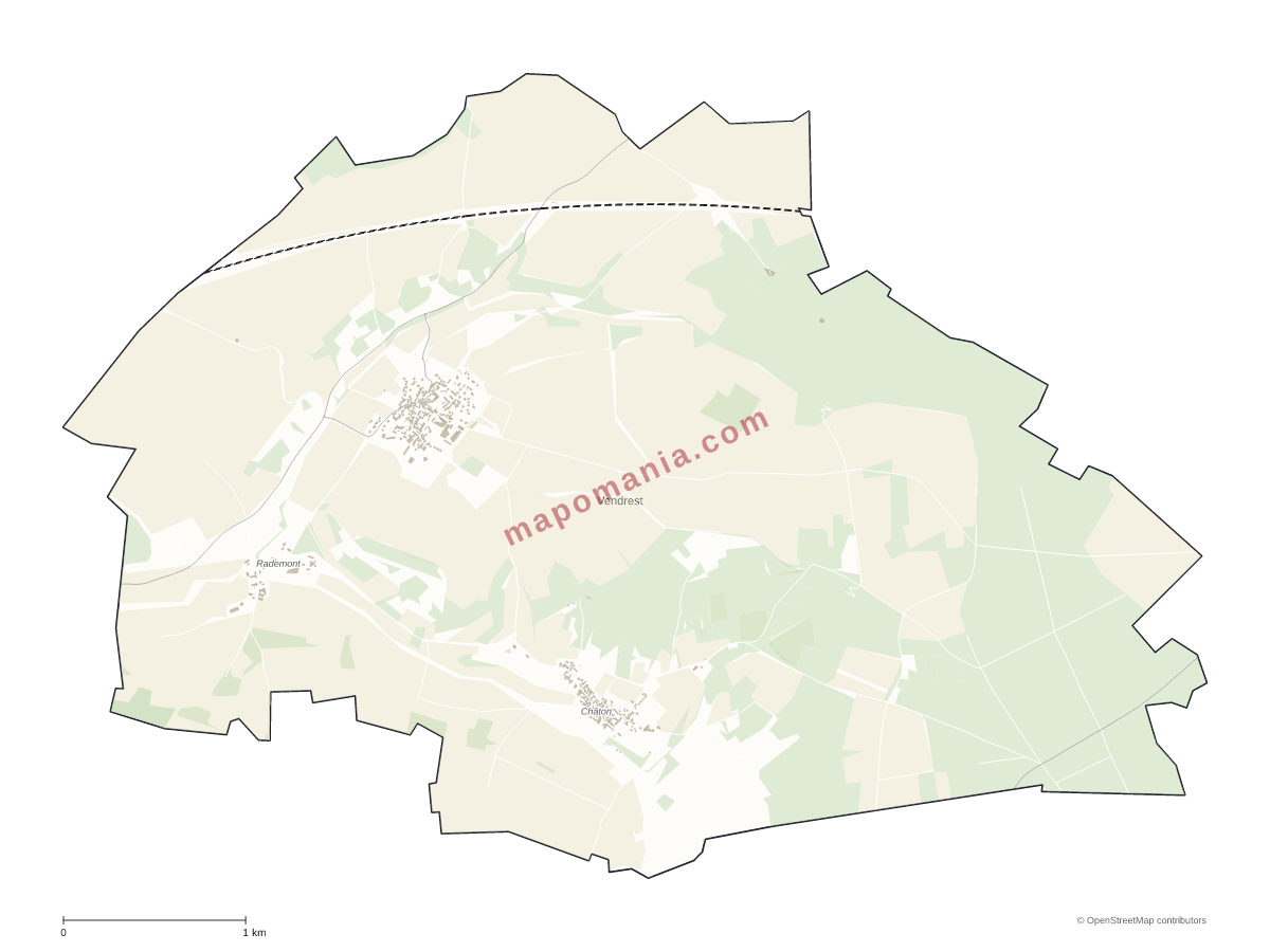 Carte de Vendrest à personnaliser