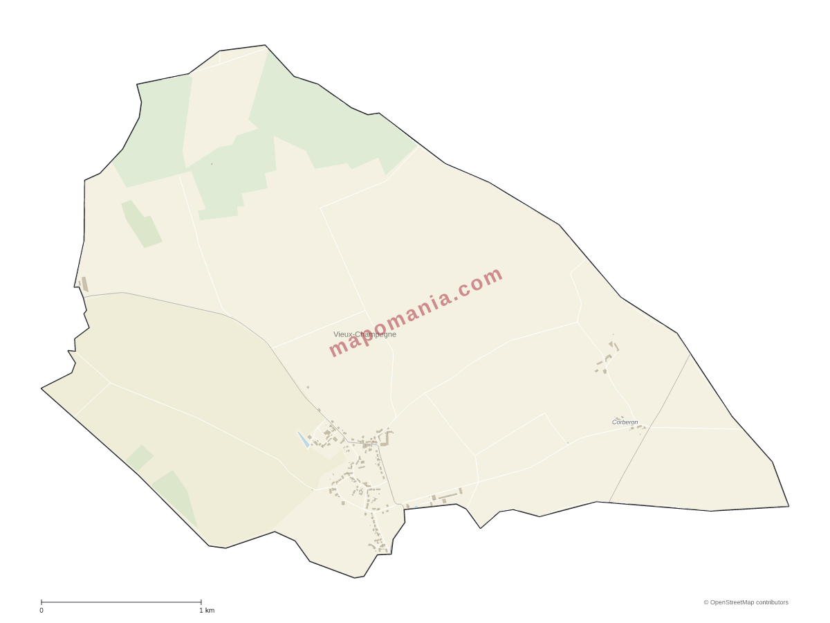 Carte de Vieux-Champagne à personnaliser