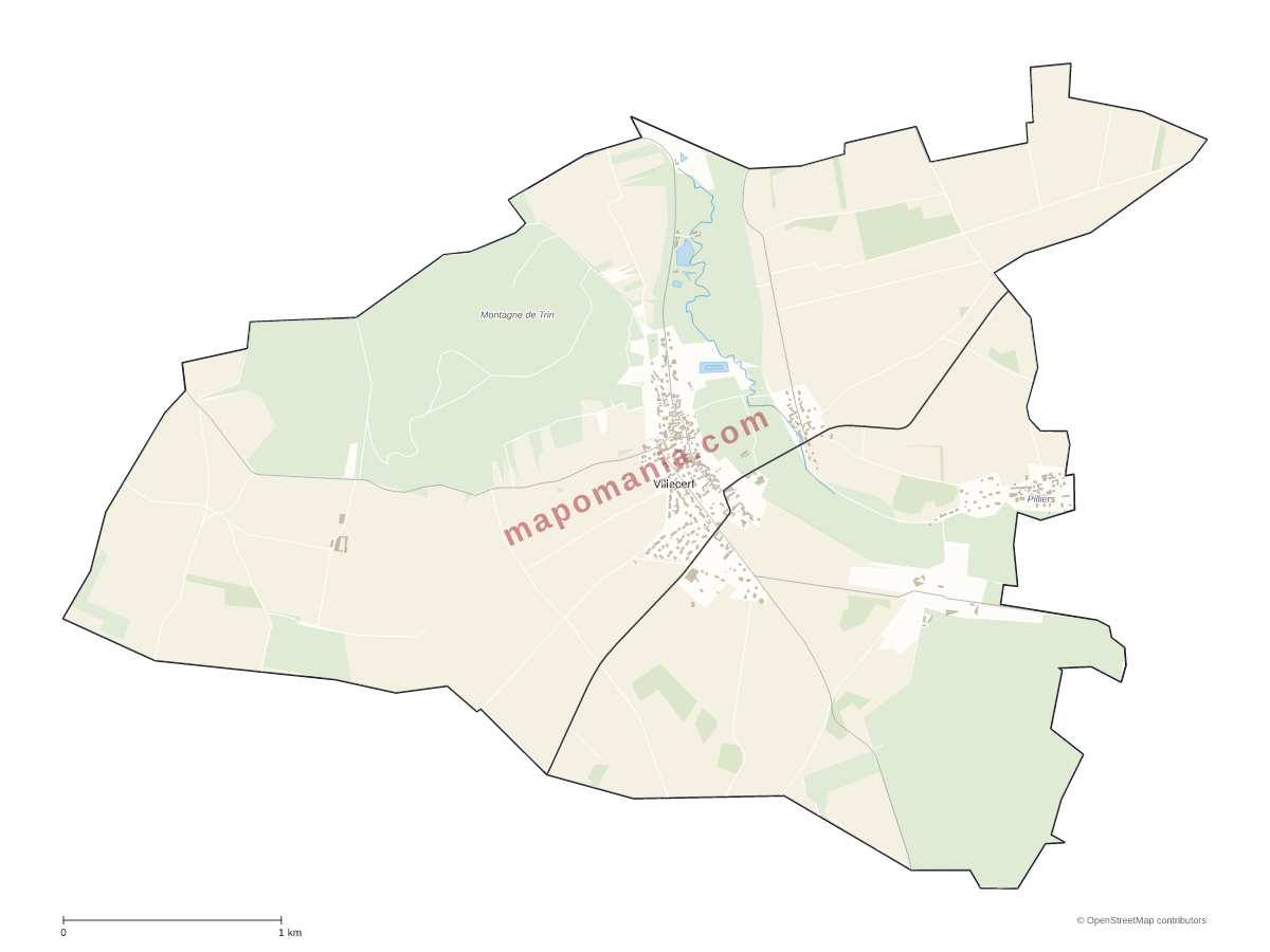 Carte de Villecerf à personnaliser