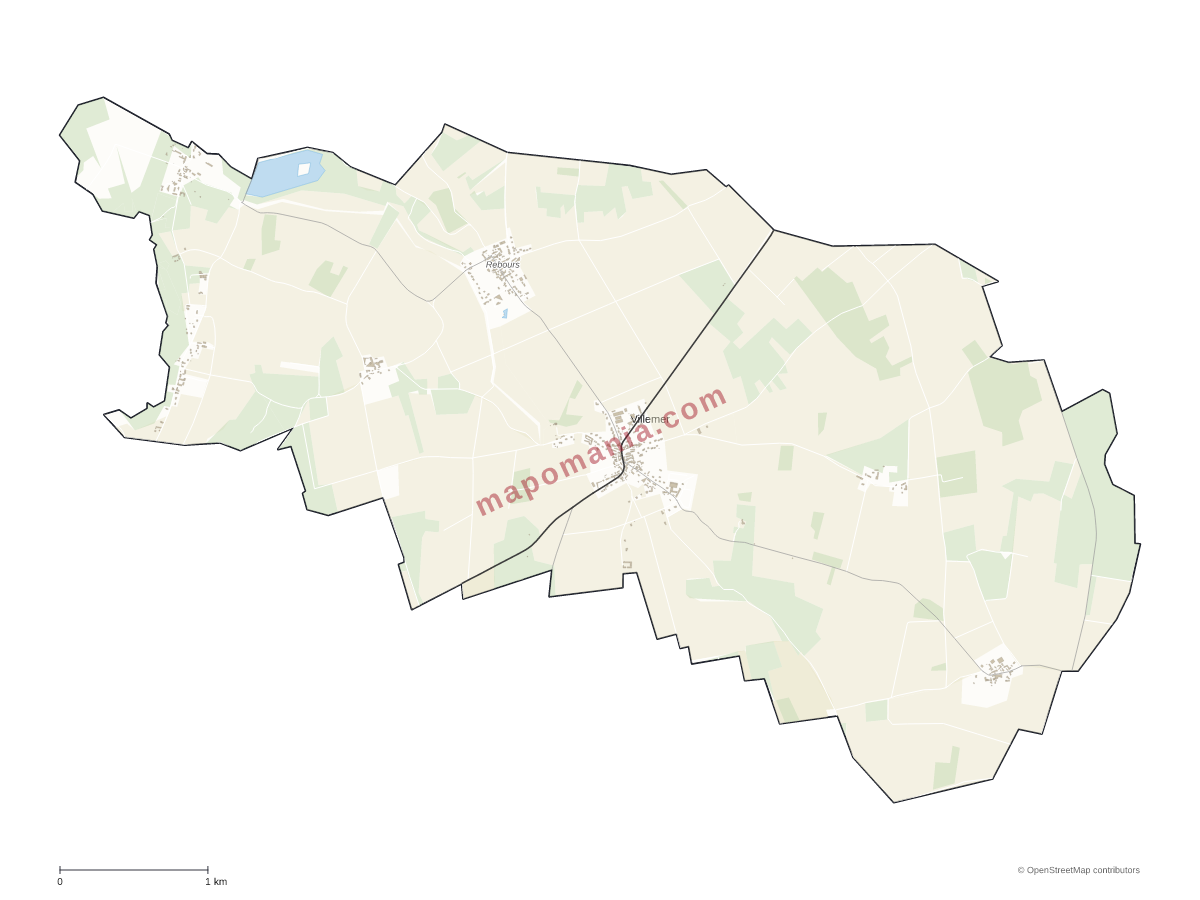 Carte de Villemer à personnaliser