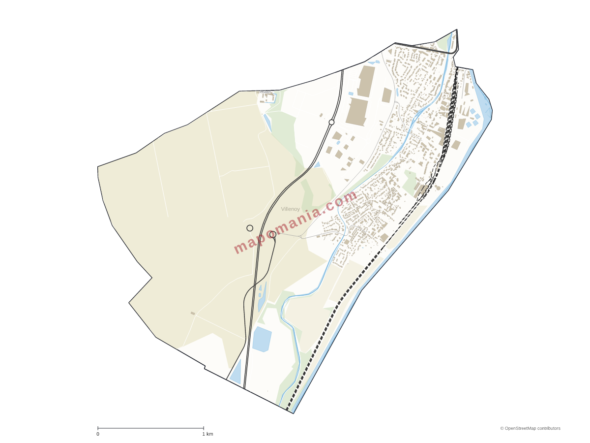 Carte de Villenoy à personnaliser