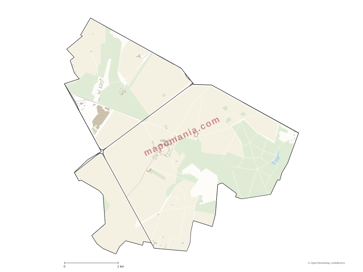 Carte de Villiers-en-Bière à personnaliser